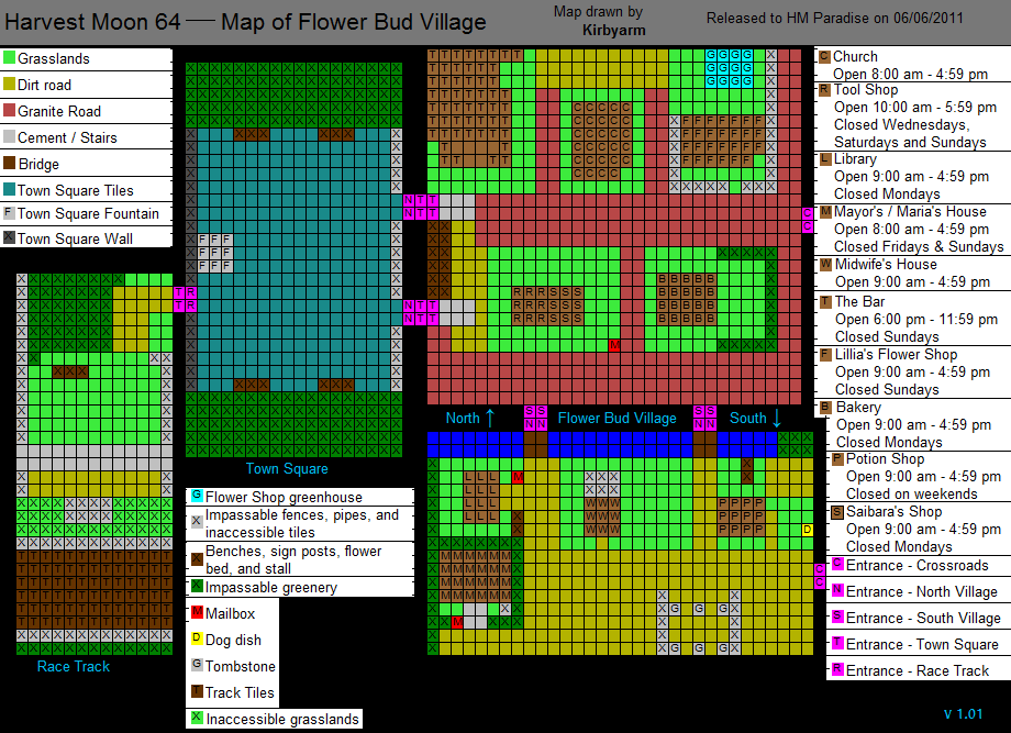 Harvest Moon 64 Map